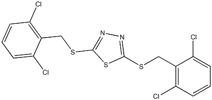 2,5-di[(2,6-dichlorobenzyl)thio]-1,3,4-thiadiazole Struktur