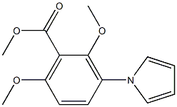 methyl 2,6-dimethoxy-3-(1H-pyrrol-1-yl)benzoate Struktur