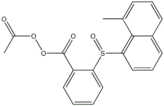 2-{[8-(hydroxymethyl)-1-naphthyl]sulfinyl}benzoic acid acetate Struktur