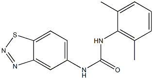 N-(1,2,3-benzothiadiazol-5-yl)-N'-(2,6-dimethylphenyl)urea Struktur