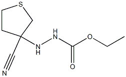 ethyl 2-(3-cyanotetrahydrothiophen-3-yl)hydrazine-1-carboxylate Struktur