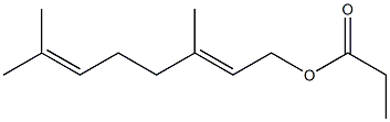 3,7-dimethylocta-2,6-dienyl propionate Struktur