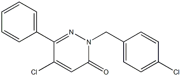 5-chloro-2-(4-chlorobenzyl)-6-phenyl-3(2H)-pyridazinone Struktur