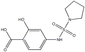 2-hydroxy-4-[(pyrrolidine-1-sulfonyl)amino]benzoic acid Struktur