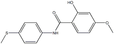 2-hydroxy-4-methoxy-N-[4-(methylsulfanyl)phenyl]benzamide Struktur