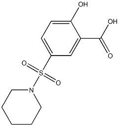 2-hydroxy-5-(piperidine-1-sulfonyl)benzoic acid Struktur