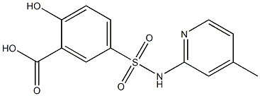 2-hydroxy-5-[(4-methylpyridin-2-yl)sulfamoyl]benzoic acid Struktur