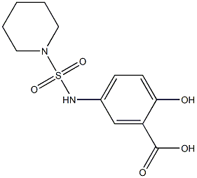 2-hydroxy-5-[(piperidine-1-sulfonyl)amino]benzoic acid Struktur