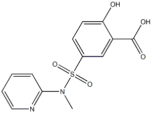 2-hydroxy-5-[methyl(pyridin-2-yl)sulfamoyl]benzoic acid Struktur