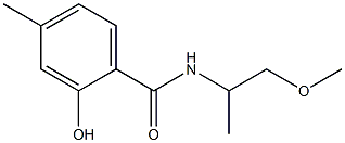 2-hydroxy-N-(1-methoxypropan-2-yl)-4-methylbenzamide Struktur