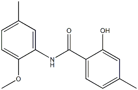 2-hydroxy-N-(2-methoxy-5-methylphenyl)-4-methylbenzamide Struktur