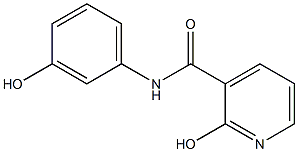 2-hydroxy-N-(3-hydroxyphenyl)pyridine-3-carboxamide Struktur