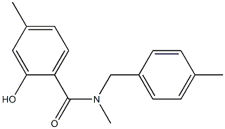 2-hydroxy-N,4-dimethyl-N-[(4-methylphenyl)methyl]benzamide Struktur