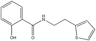 2-hydroxy-N-[2-(thiophen-2-yl)ethyl]benzamide Struktur