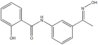 2-hydroxy-N-{3-[(1E)-N-hydroxyethanimidoyl]phenyl}benzamide Struktur