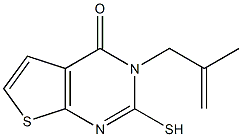 2-mercapto-3-(2-methylprop-2-enyl)thieno[2,3-d]pyrimidin-4(3H)-one Struktur