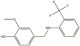 2-methoxy-4-({[2-(trifluoromethyl)phenyl]amino}methyl)phenol Struktur