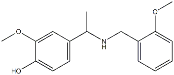 2-methoxy-4-(1-{[(2-methoxyphenyl)methyl]amino}ethyl)phenol Struktur