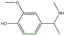 2-methoxy-4-[1-(methylamino)ethyl]phenol Struktur