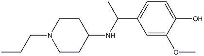 2-methoxy-4-{1-[(1-propylpiperidin-4-yl)amino]ethyl}phenol Struktur