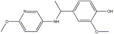 2-methoxy-4-{1-[(6-methoxypyridin-3-yl)amino]ethyl}phenol Struktur