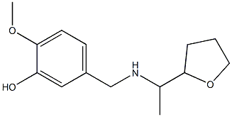 2-methoxy-5-({[1-(oxolan-2-yl)ethyl]amino}methyl)phenol Struktur