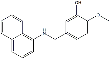 2-methoxy-5-[(naphthalen-1-ylamino)methyl]phenol Struktur