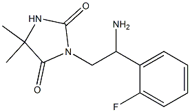 3-[2-amino-2-(2-fluorophenyl)ethyl]-5,5-dimethylimidazolidine-2,4-dione Struktur