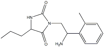 3-[2-amino-2-(2-methylphenyl)ethyl]-5-propylimidazolidine-2,4-dione Struktur