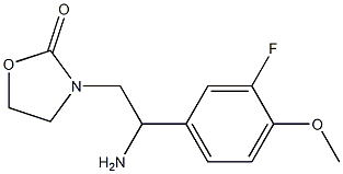 3-[2-amino-2-(3-fluoro-4-methoxyphenyl)ethyl]-1,3-oxazolidin-2-one Struktur