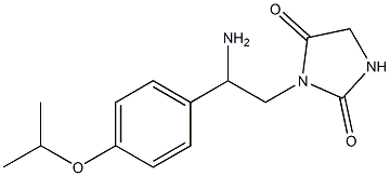 3-[2-amino-2-(4-isopropoxyphenyl)ethyl]imidazolidine-2,4-dione Struktur