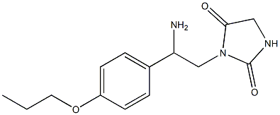 3-[2-amino-2-(4-propoxyphenyl)ethyl]imidazolidine-2,4-dione Struktur