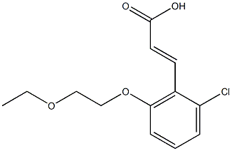 3-[2-chloro-6-(2-ethoxyethoxy)phenyl]prop-2-enoic acid Struktur