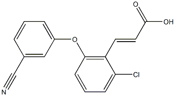 3-[2-chloro-6-(3-cyanophenoxy)phenyl]prop-2-enoic acid Struktur