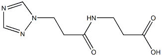 3-[3-(1H-1,2,4-triazol-1-yl)propanamido]propanoic acid Struktur