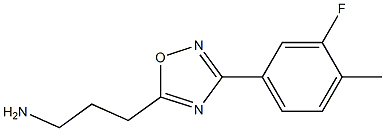 3-[3-(3-fluoro-4-methylphenyl)-1,2,4-oxadiazol-5-yl]propan-1-amine Struktur