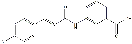 3-[3-(4-chlorophenyl)prop-2-enamido]benzoic acid Struktur