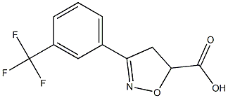 3-[3-(trifluoromethyl)phenyl]-4,5-dihydro-1,2-oxazole-5-carboxylic acid Struktur