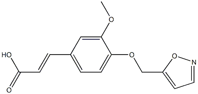 3-[3-methoxy-4-(1,2-oxazol-5-ylmethoxy)phenyl]prop-2-enoic acid Struktur