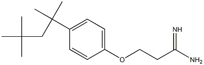 3-[4-(2,4,4-trimethylpentan-2-yl)phenoxy]propanimidamide Struktur