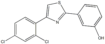 3-[4-(2,4-dichlorophenyl)-1,3-thiazol-2-yl]phenol Struktur