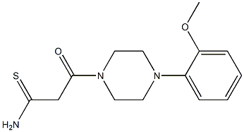 3-[4-(2-methoxyphenyl)piperazin-1-yl]-3-oxopropanethioamide Struktur