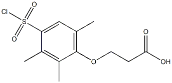 3-[4-(chlorosulfonyl)-2,3,6-trimethylphenoxy]propanoic acid Struktur