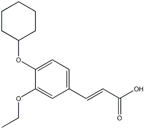 3-[4-(cyclohexyloxy)-3-ethoxyphenyl]prop-2-enoic acid Struktur