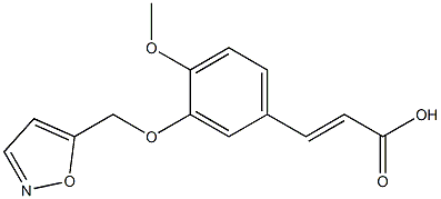 3-[4-methoxy-3-(1,2-oxazol-5-ylmethoxy)phenyl]prop-2-enoic acid Struktur