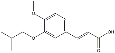 3-[4-methoxy-3-(2-methylpropoxy)phenyl]prop-2-enoic acid Struktur