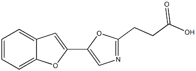 3-[5-(1-benzofuran-2-yl)-1,3-oxazol-2-yl]propanoic acid Struktur