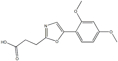 3-[5-(2,4-dimethoxyphenyl)-1,3-oxazol-2-yl]propanoic acid Struktur