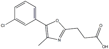 3-[5-(3-chlorophenyl)-4-methyl-1,3-oxazol-2-yl]propanoic acid Struktur