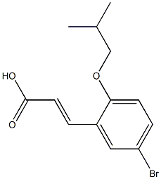 3-[5-bromo-2-(2-methylpropoxy)phenyl]prop-2-enoic acid Struktur